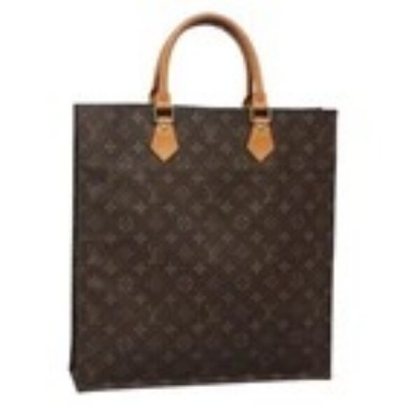 LOUIS VUITTON Monogram Sac Plat Hand Bag M51140 LV Auth 138699 - Picture 1 of 16